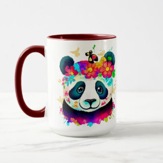 Flower Panda Mugg