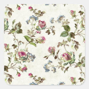 Flower Papper Iamge Fyrkantigt Klistermärke