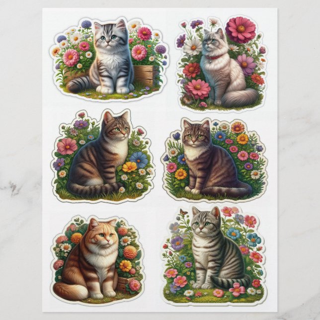 Flower Patch Cat, Kitten Illustrations (Framsida)