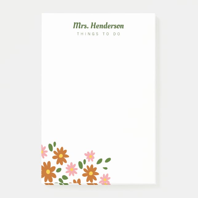 Flower Patch Post it Note Post-it Block (Framsida)