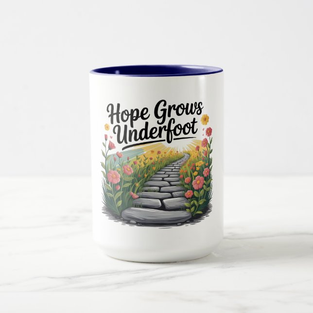 Flower Path - Nature-Inspired Mental Health Mug Mugg (Center)
