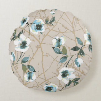 flower pattern design textile illustrationart,patt rund kudde