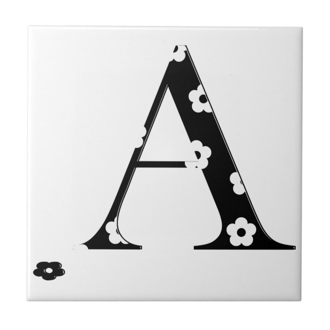 Flower Patterned Brev A Kakelplatta (Framsidan)