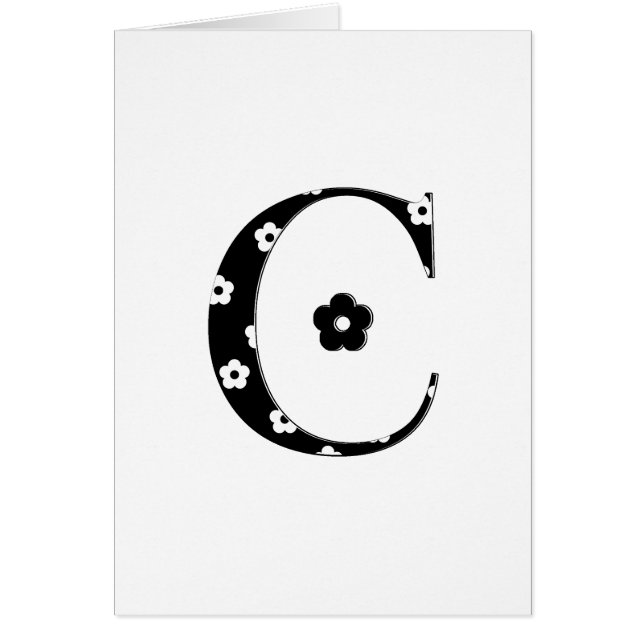 Flower Patterned Brev C Hälsningskort (Framsidan)