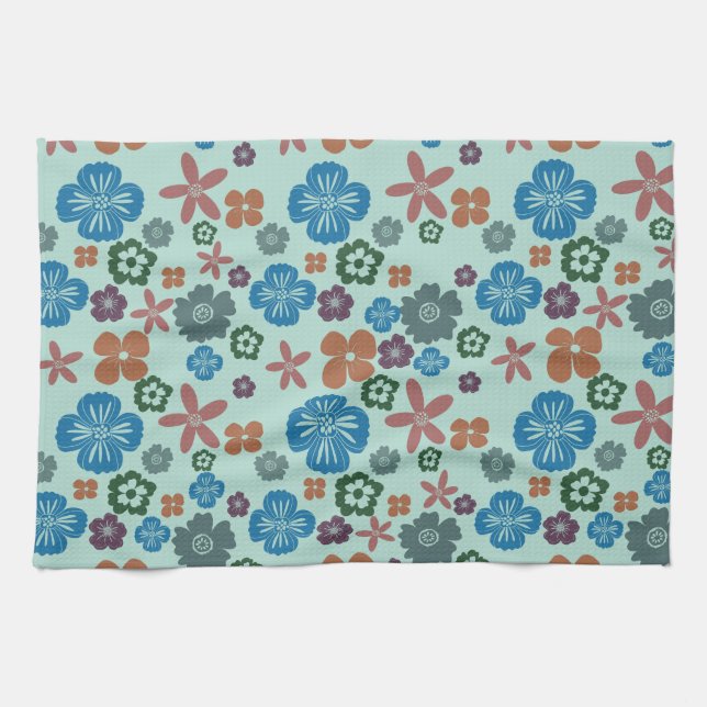Flower Patterned Kitchen towel/ tea towel Kökshandduk (Horisontell)