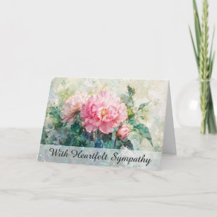 *~* Flower Peony Painting TV2 Sympathy Kärlek Ligh Kort