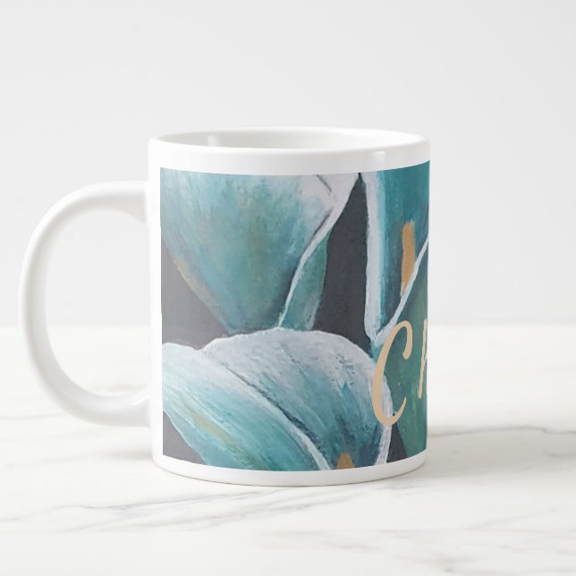 Flower Personlig Jumbo Mugg (Vänster)