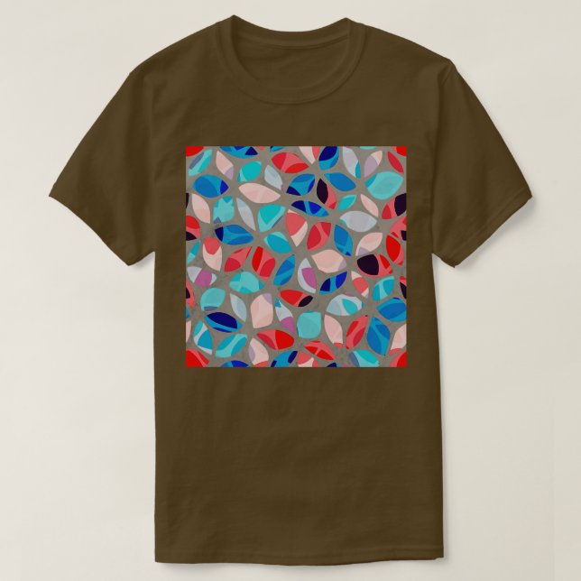 Flower Petals Colorful Mönster T Shirt (Design framsida)