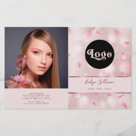 Flower Petals Faux Foil Bifold Brochure