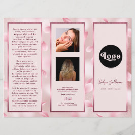 Flower Petals Faux Foil Brochure
