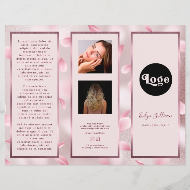 Flower Petals Faux Foil Brochure (Framsida)