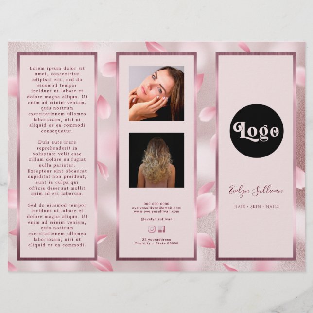 Flower Petals Faux Foil Brochure (Framsida)