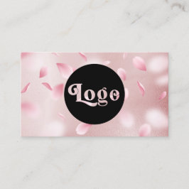 Flower Petals Faux Foil Logotyp Affärskort Visitkort