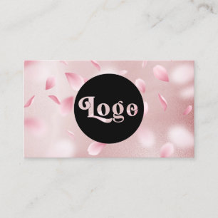 Flower Petals Faux Foil Logotyp Affärskort Visitkort