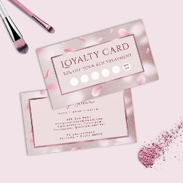 Flower Petals Faux Foil Loyalty Card Visitkort