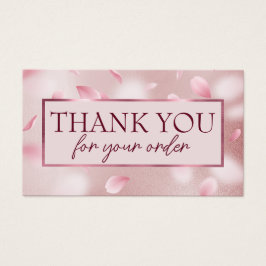Flower Petals Faux Foil Rabatt Card Visitkort