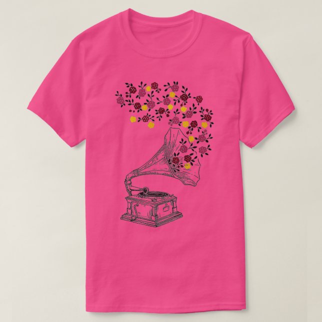 Flower phonograph t shirt (Design framsida)