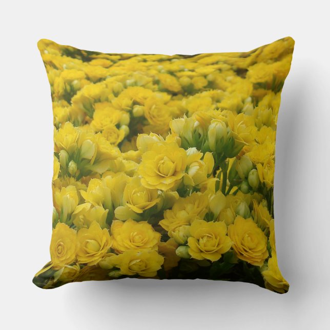 Flower Photo Bright-Gult Blockerar Blommigten Femi Kudde (Framsida)