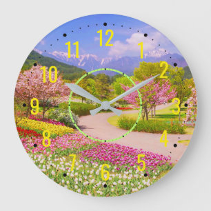 Flower & Plant Garden - Modern utomhus Stor Klocka