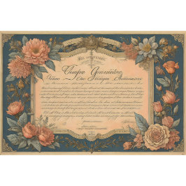 Flower poem postcard 4 decoupage tissue paper