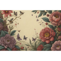 Flower poem postcard 6 decoupage tissue paper