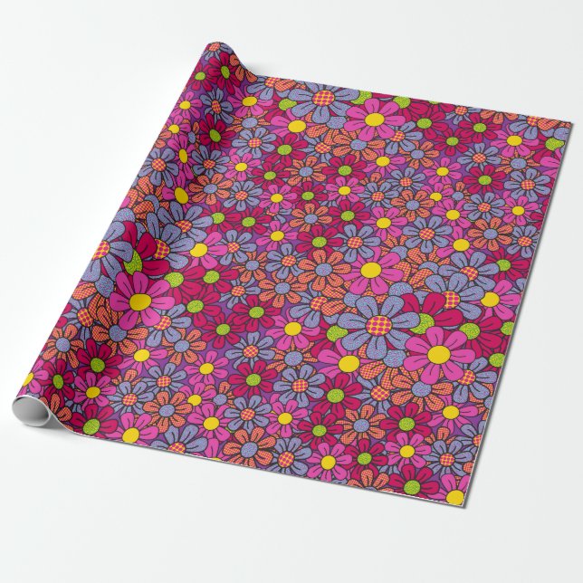 Flower Pop! Nummer 3 - Papper radbrytning Presentpapper (Utrullad)