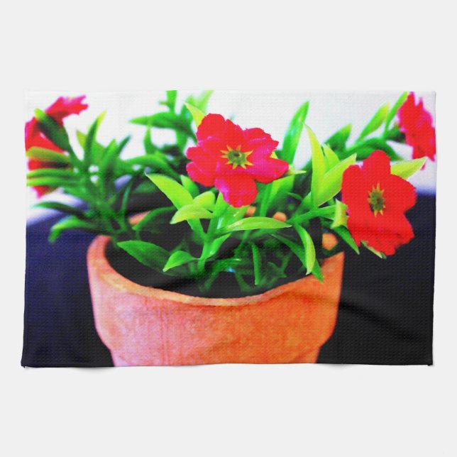 Flower Pot Kökshandduk (Horisontell)