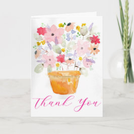 Flower Pot Thank You Card Tack Kort