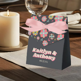 Flower Power 70's Retro Groovy Bröllop Presentaskar