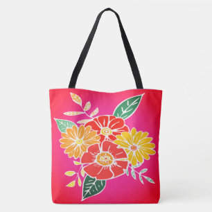 Flower Power #9 Sangria Tygkasse