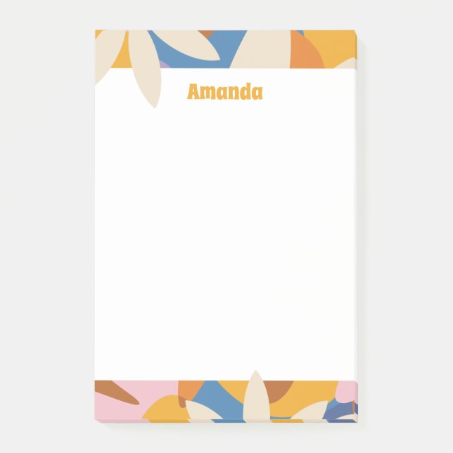 Flower Power Anteckningsblock Post-it Block (Framsida)