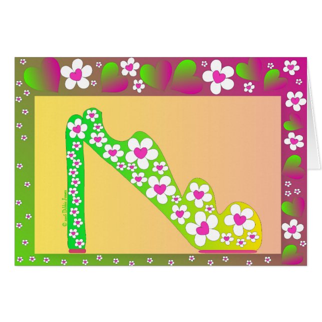 Flower power av Debbie Jensen Hälsningskort (Framsidan Horizontal)