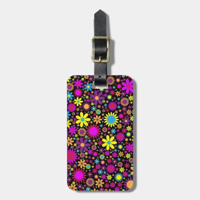Flower Power Bagagebricka (Vertikal Framsida)