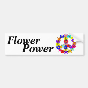 Flower power bildekal