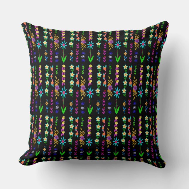 Flower Power Bohemian Whimsical Dekorativ kudde (Framsida)