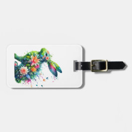 Flower Power Bunny Rabbit Bagagebricka