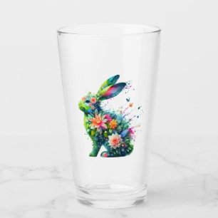 Flower Power Bunny Rabbit Glaskopp