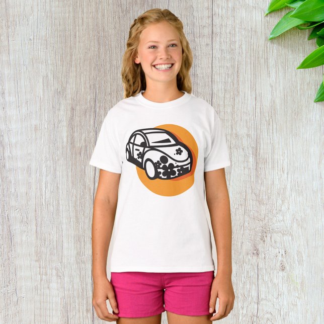 Flower Power Car Cute Hippie Stil T Shirt (Skapare uppladdad)