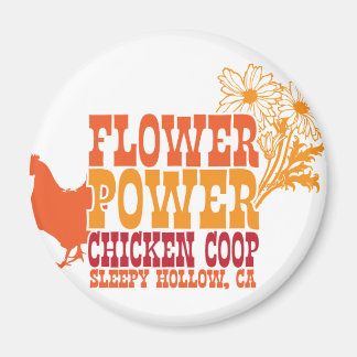 Flower Power Chicken Coop Magnet