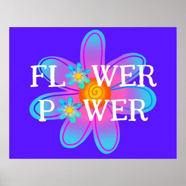 Flower Power Direktnedladdning Poster (Framsidan)