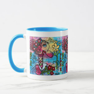 "Flower Power för segern" 11 oz dryckeskopp Mugg