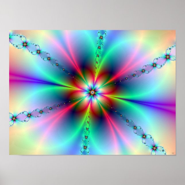 Flower Power Fractal Poster (Framsidan)