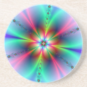Flower Power Fractal Underlägg