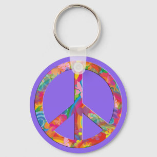 Flower Power Fred lila Nyckelring