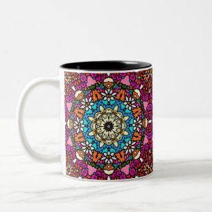 Flower Power Groovy Trädgårdsmugg Två-Tonad Mugg