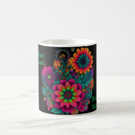 Flower Power Hippie Boho Personlig Kaffemugg