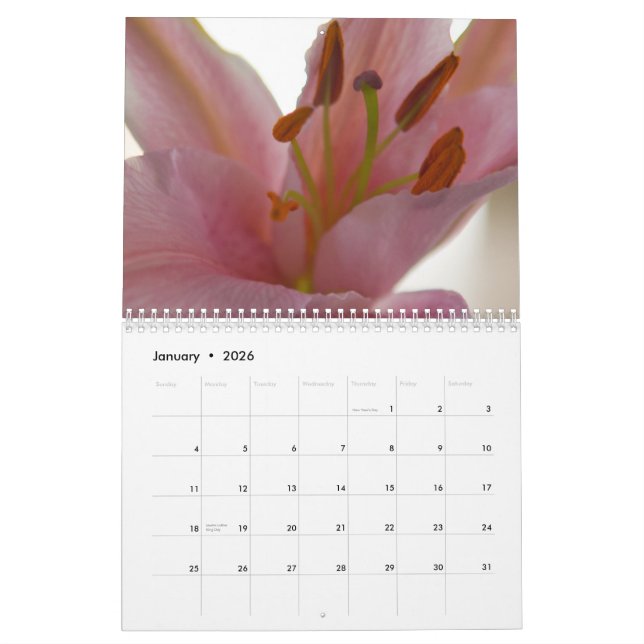 Flower power kalender (Jan 2026)