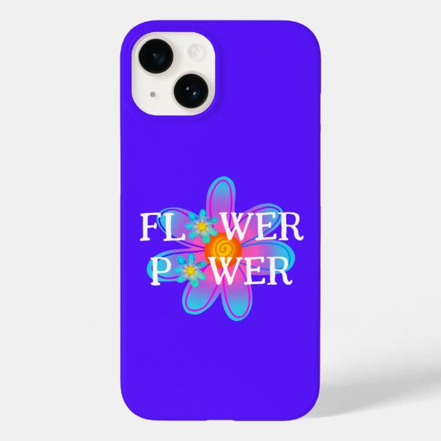 Flower Power Lila Fodral-Mate iphone case (Baksida)