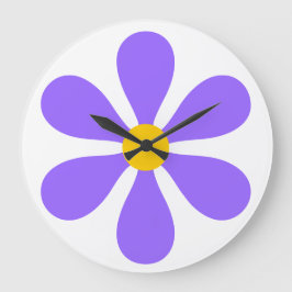Flower Power - lila Stor Klocka