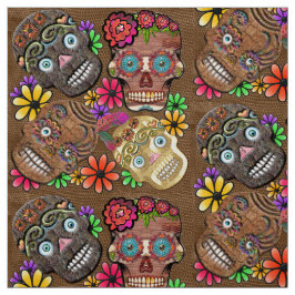 Flower Power Mexikanska sockerDöskallar Tyg